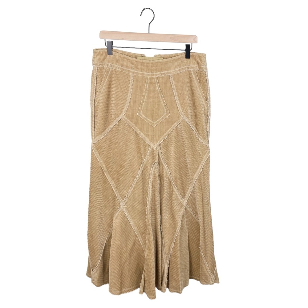 Cordelia Corduroy Patchwork Long Length Maxi Skirt  Y2K Boho Hippie Size Medium